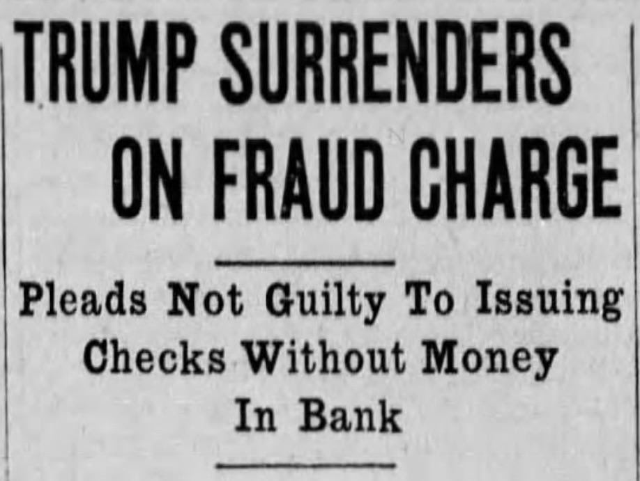 Newspaper headline from 1935

#TrumpArraignment #TrumpSurrenders