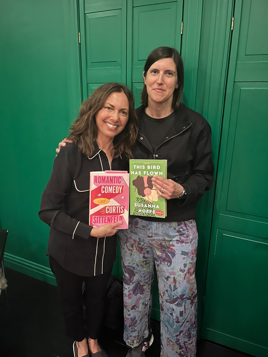 csittenfeld's tweet image. So I have a publication day twin…and it’s the lovely & delightful @SusannaHoffs & her charming debut novel This Bird Has Flown. Celebrating our books here with our mutual friend @mstohl who was apparently saying something hilarious
