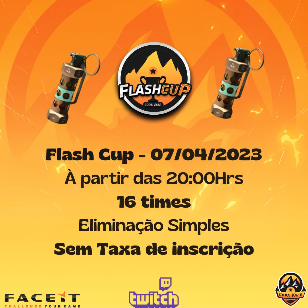 Saudades dos Eventos da Copa Vale?
*Transmissão* na twitch.tv/copavale
com nosso Caster <a href="/wesle1fps/">Weslei Silva</a>

Torneio será realizado na FACEIT, onde *somos organizadores Verificados e Partners da Plataforma*.

*Informações e inscrição aqui:*
faceit.com/pt/championshi…