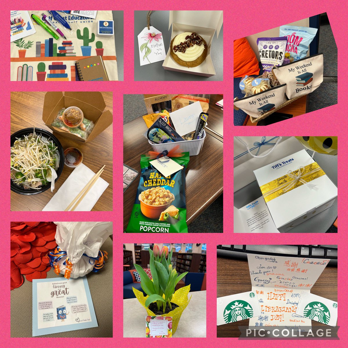 Today was an Awesome Librarian’s Day! Super appreciative of the kind words, yummy treats & goodies & generous gifts! Our Spartan Family is the ABSOLUTE BEST!!! We are grateful. @spartan_speak @katy_libraries @TXCoolPrinc #7ljhpride