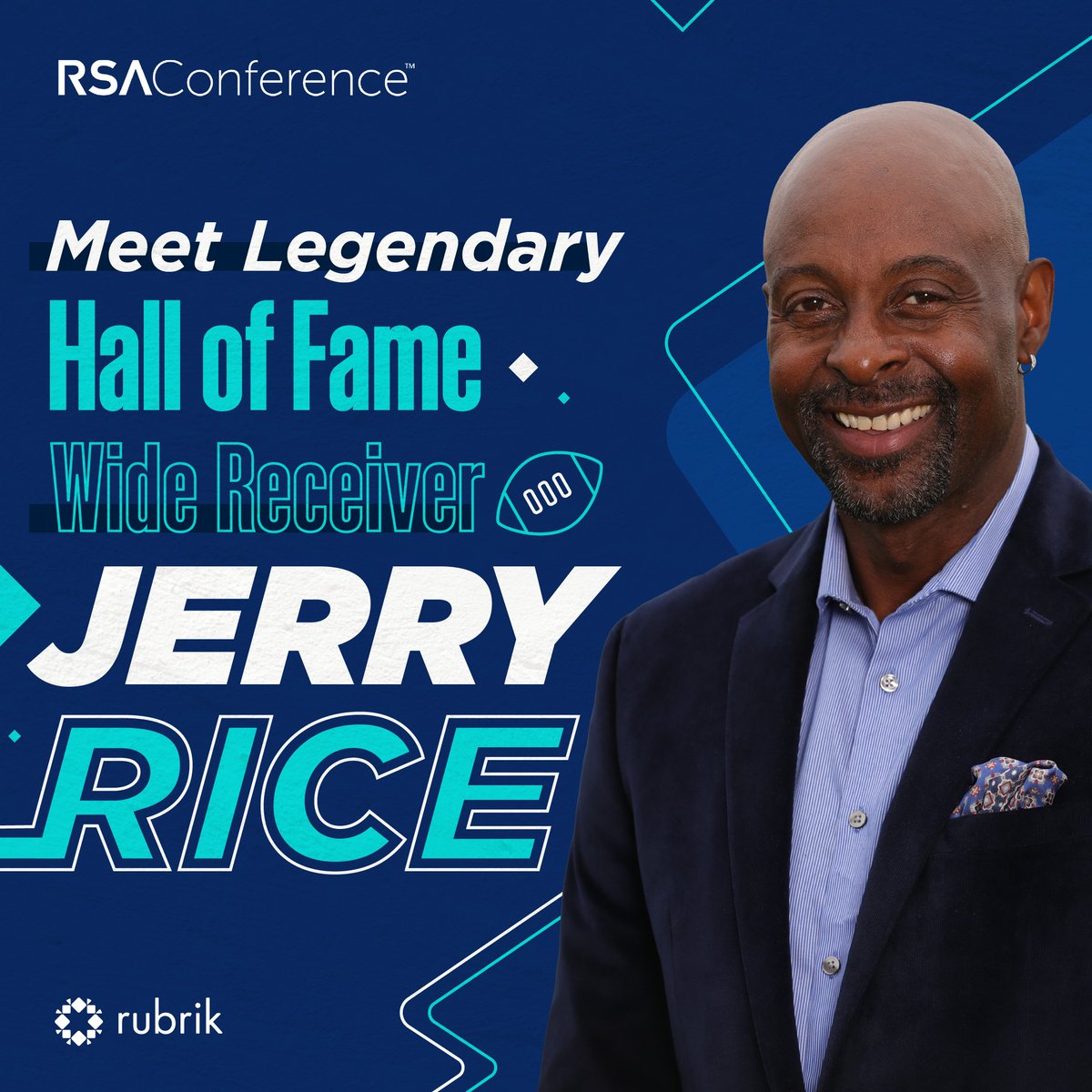 .<a href="/RubrikInc/">Rubrik</a> will be at <a href="/RSAConference/">RSAConference</a> diving into how you can safeguard your data, reduce incident impact, and respond quickly &amp; confidently. Learn more and for a chance to meet Hall of Fame Wide Receiver &amp; 3️⃣-time Super Bowl champion Jerry Rice rbrk.co/3TAaxCB