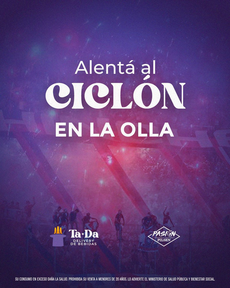 A LA OLLA CON TADA!❤️💙🎩

En conjunto con @pasionpilsen regalamos pares de entradas para alentar al CICLÓN en su cancha MAÑANA 😎 🏟️🍺

Para participar tenes que: 

✅ Seguir a <a href="/tadaparaguay/">TaDa • Delivery De Bebidas</a> 
🔃 Dale RT a este tweet 
💬 Respondé el tweet con el #TaDaDelivery