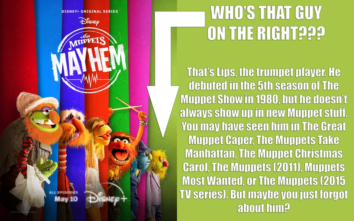 ToughPigs's tweet photo. We were happy to see so much excitement for the Muppets Mayhem teaser today, but we also noticed some confusion about the 6th member of the band. Here's something you can send to your friends who aren't as nerdy as we are and might not be as familiar with this dude. https://t.co/JBZ7OlPCcq