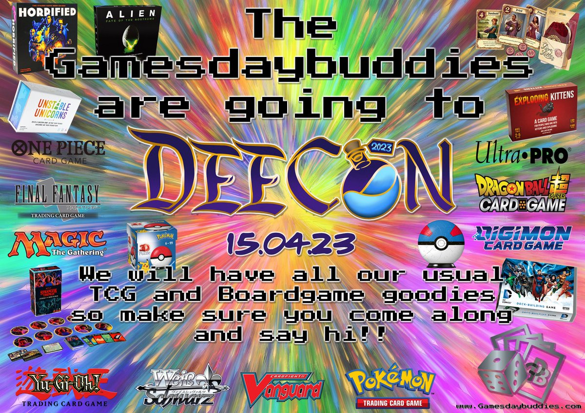 #deecon2023 #gamesdaybuddies #PokemonTCG #YuGiOhTCG #dragonballsupercardgame #DigimonCardGame #onepiececardgame #MagicTheGathering #cardfightvanguard #finalfantasytcg #tabletopgames #tabletopgaming