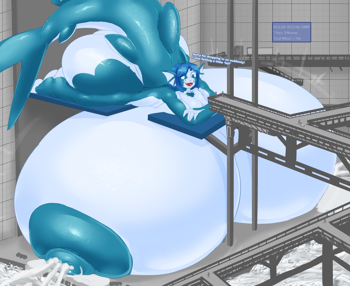 BeePunz's tweet photo. Gummy going in for an emergency milking, she'll be in there a while. https://t.co/txeQcntUMK