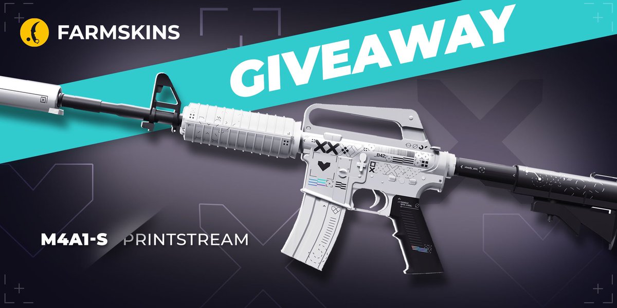farmskins's tweet photo. It’s time for something cool, right? It’s GIVEAWAY time! 👀🎉

The prize is: M4A1-S | Printstream FT 💜

Follow next steps to join:
🤍Follow @farmskins
🤍Like &amp; RT 
🤍Tag 2 friends

We will choose the winner in 7 days! 🍀

#csgo #csgo2 #cs #csgogiveaway #freeskins #csgoskins https://t.co/wrOGeqaynt