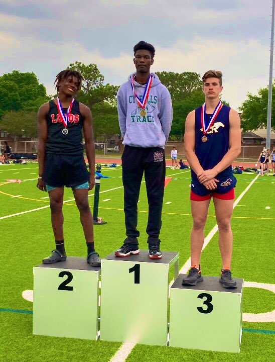Bryce Harrison is the JV district champion in the high jump... 🥇