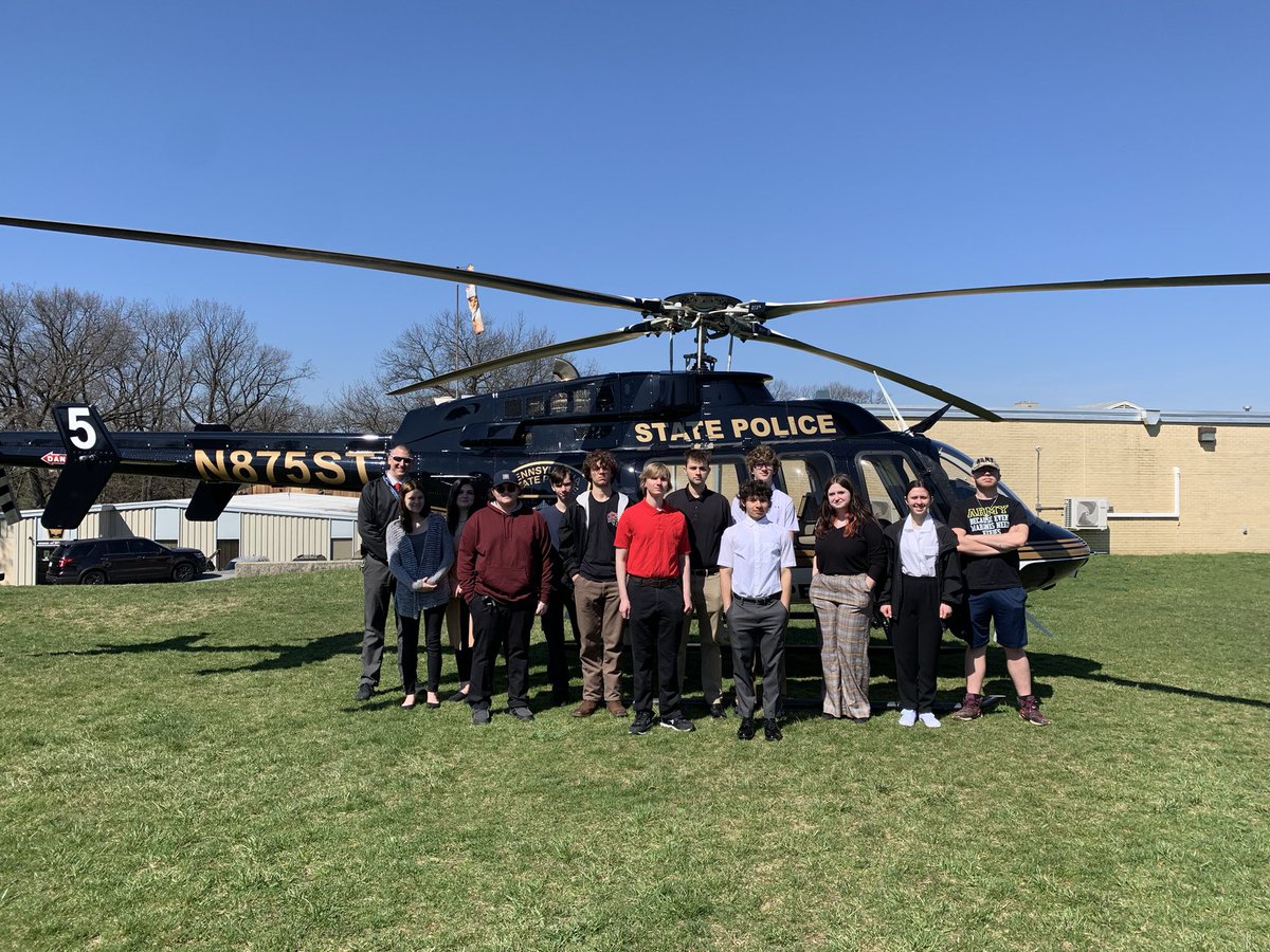 PrincipalSborz's tweet photo. Huge thank you to our community service partners the Pennsylvania State Police for providing a wonder opportunity and memory for our Blazers. Students participating in the citizens academy got to tour PSP academy in Hershey today. Special thanks to Captain Pratt our tour guide. https://t.co/LJ9t5m6Pzk