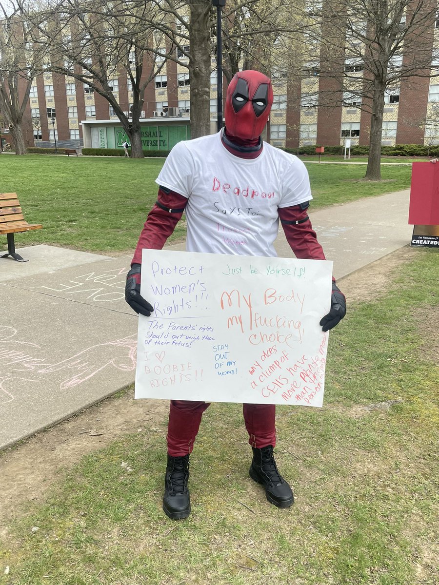 PresidentLebo's tweet photo. Proud of the @marshallu community today! Abortion rights are human rights! https://t.co/4BOCXswc3y