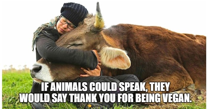 Meat eater 🥩:  Why do vegans always talk about the benefits of being vegan?

Me 🌱: Because animals can't speak for themselves. 💚

Speak up for the ones who can’t 📣
#vegan #bevegan

📸 : freefromharm