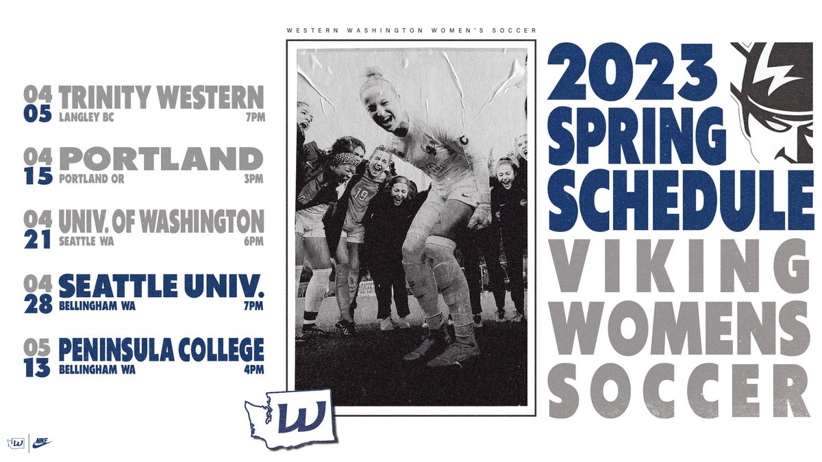 WWUAthletics's tweet photo. W⚽️ |  @WWU_WSoccer opens its five-match spring friendly schedule Wednesday night at Trinity Western just over the border in Langley, BC.

These games are non-counting for results and stats, but invaluable in getting the Viks ready for 2023! https://t.co/nj3UT3z68v