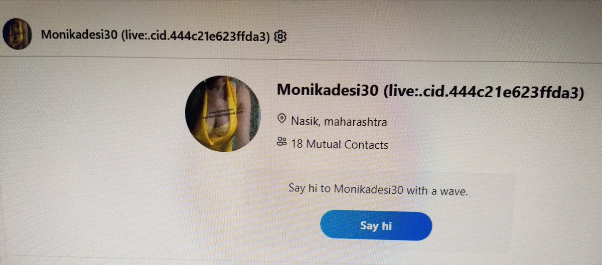 monikadesai30's tweet photo. This is fake ID guys,,  plz block  immediate copy my Skype name &amp; My picture https://t.co/tBXNxOz4Zx