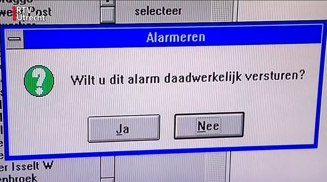 gertvdijk's tweet photo. Vertel mij alsjeblieft dat dit gewoon een retro-UI design is en dat de systemen van het luchtalarm van de Nederlandse overheid niet op Windows 3.1 draaien. 😫 https://t.co/OGIABGzMOU