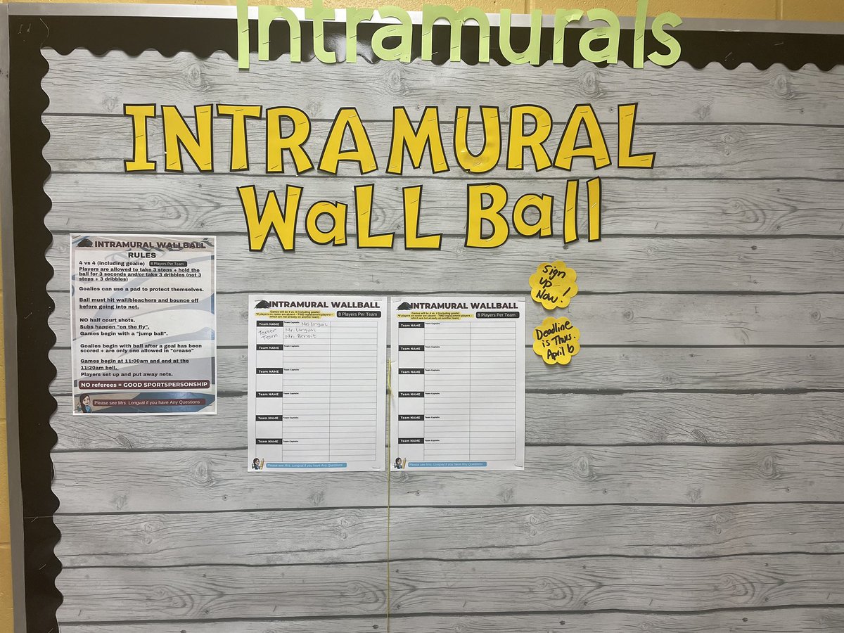 longvalp's tweet photo. Intramural Wall Ball starts next week! Modified handball on a smaller court with a rebound off the wall… my Ss love it! *made a "how to video" with my #physed class for Ss who have never played! #lunchtimefun #inclusion #intramurals @RavensSTA https://t.co/bjWoeon7FW
