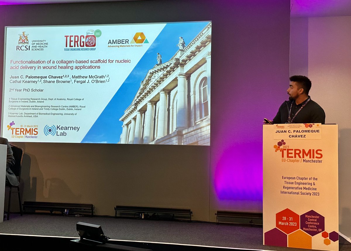Thrilled to have attended my first international conference <a href="/TermisEU2023/">TERMIS EU 2023 Manchester</a> in Manchester. I am so happy that I got the opportunity to present my work at <a href="/TissueEngDublin/">RCSI TERG</a> <a href="/RCSI_Irl/">RCSI</a> during my talk last Friday.