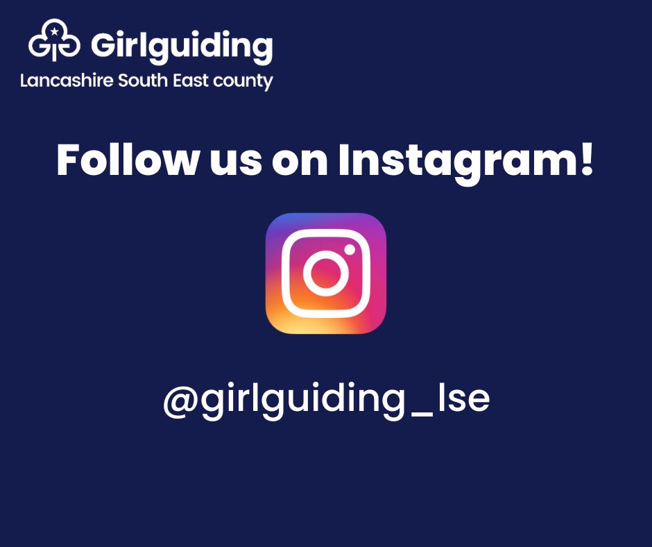 Make sure to also start following our new Instagram account @girlguiding_lse for more updates/events/good news stories across Lancs South East😊 #girlguiding #girlguidingLSE #girlguidingNWE