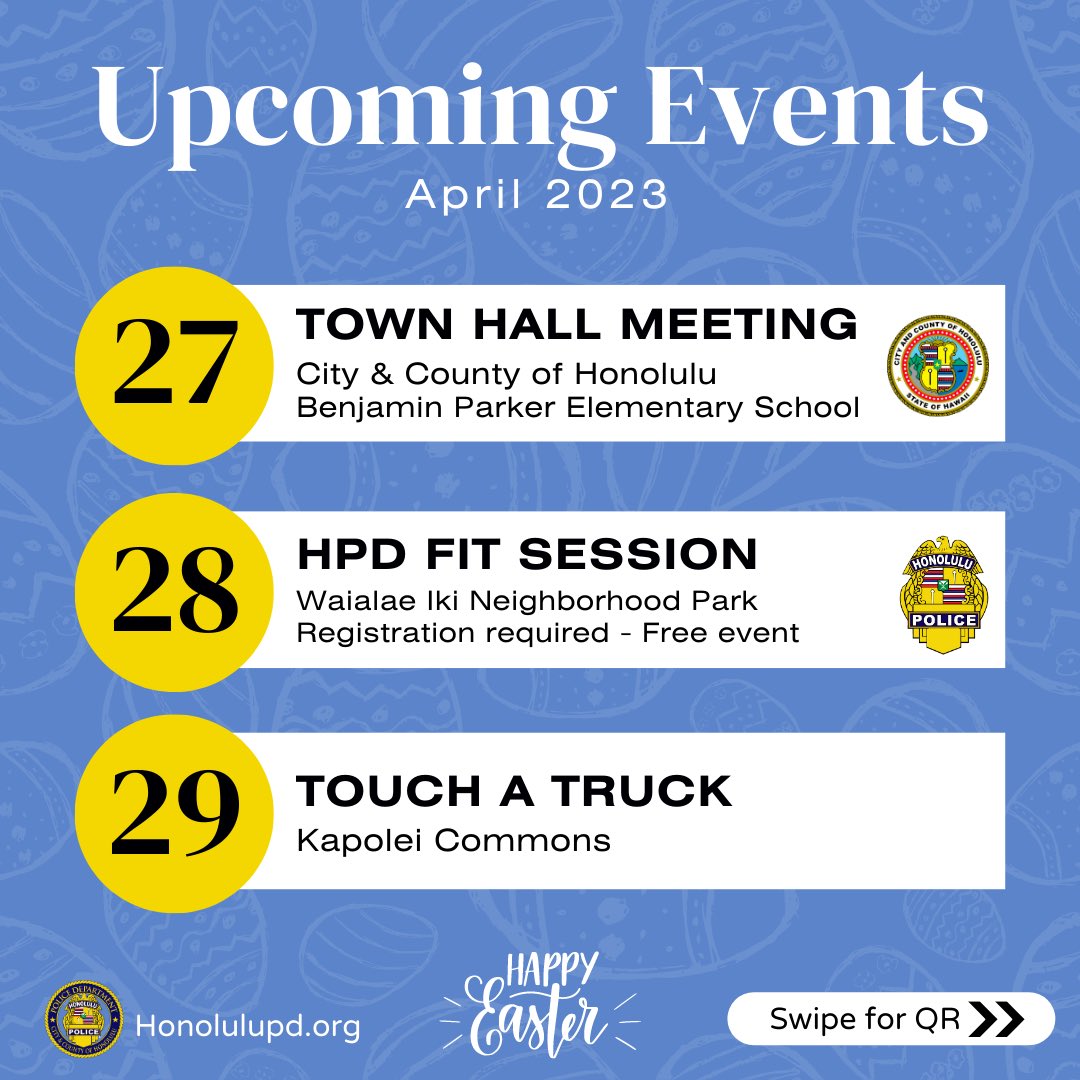 Honolulu Police on Twitter "(2/2) April’s Events"