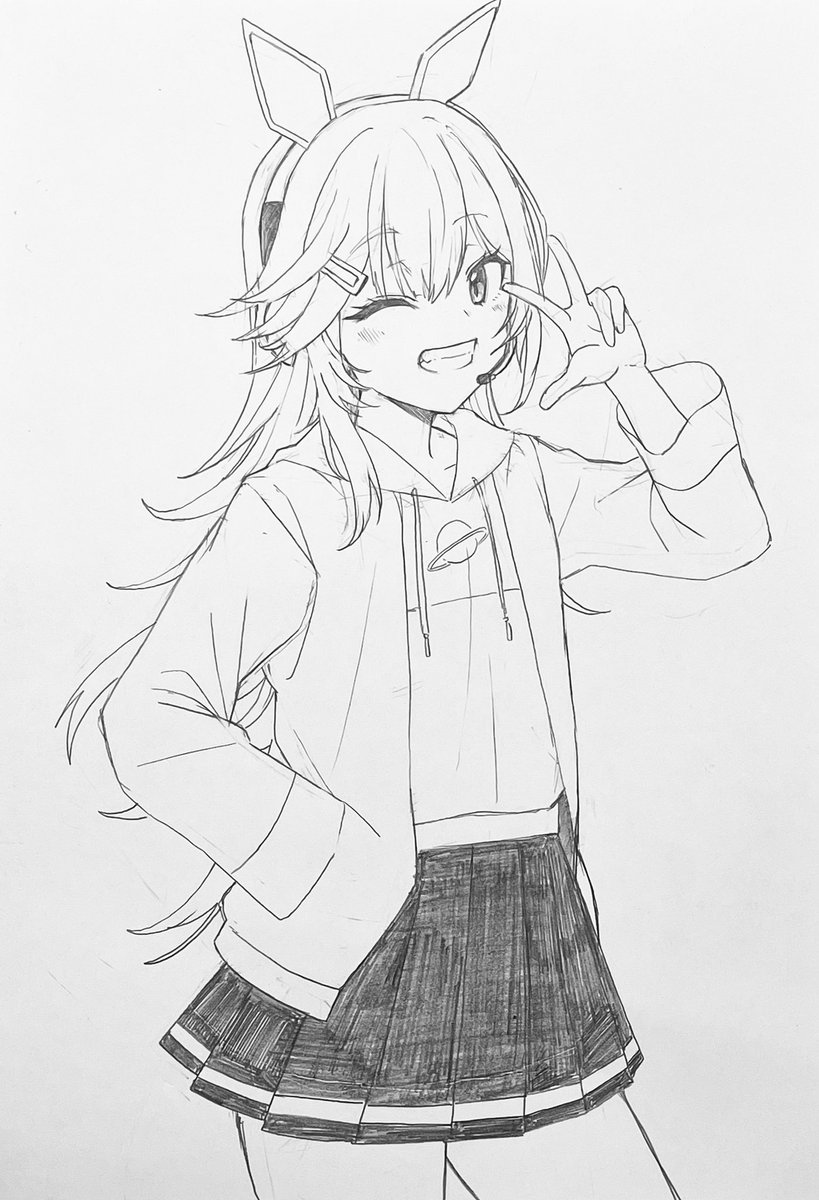 アナログぶいすぽめっさん  #引き小森画 