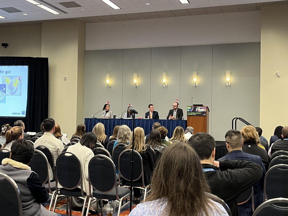 futureofprivacy's tweet photo. #NOW: FPF’s @tatiianarice provides a forward look at what may occur in 2023-2024 in terms of federal action on data privacy and security, including how this could impact consumers, industry, privacy practitioners, and security. Be sure to join in Room 150A if you're at #GPS23! https://t.co/t6DlpLPZBl