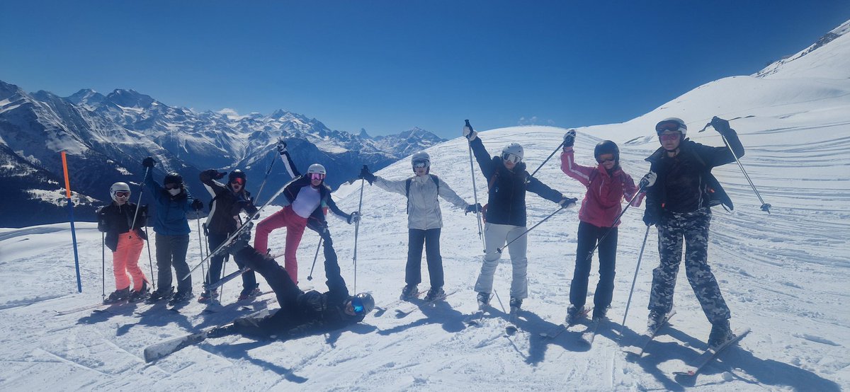 SAA_skiing's tweet photo. It's been another beautiful day here in Fiesch with clear blue sky's and perfect skiing conditions.  Many of the groups have explored some new runs today, including the use of T-bars and chair lifts.   This evening, we held a quiz night in the dining room, which was great fun! https://t.co/wQ8nD5YQwZ