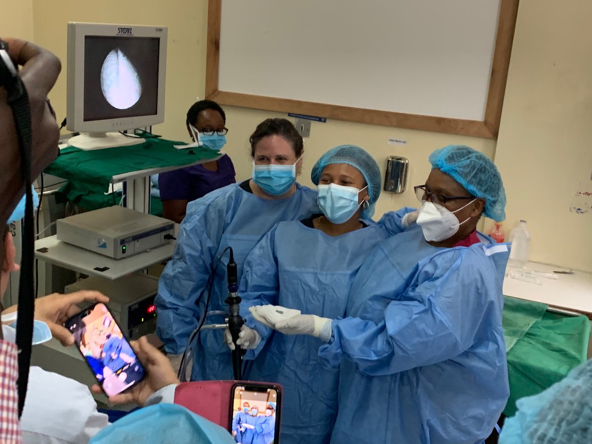 Dr Argento assisting removing foreign body in a 8y/o child in Kenya at the Kenyatta bronchoscopy Course as AIPPD sponsor.  Foreign body was a pen tip which was there for years.