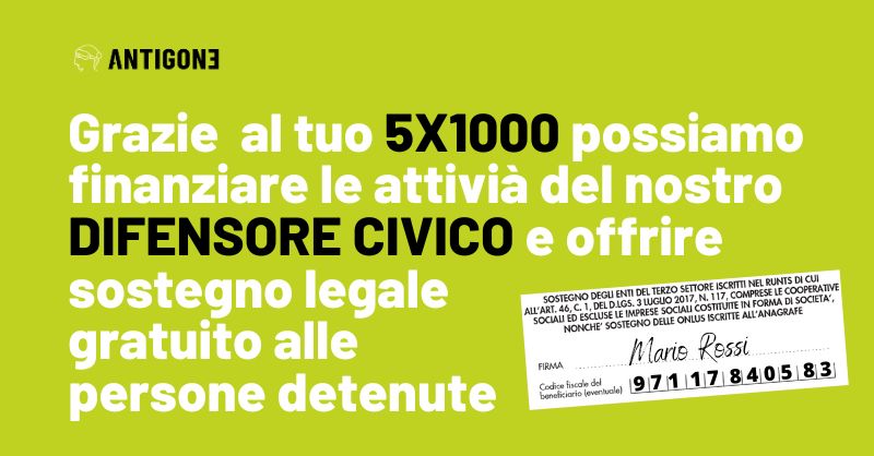 AntigoneOnlus's tweet photo. Nel 2022 abbiamo preso in carico 575 richieste, affrontando casi che riguardavano il diritto alla salute, richieste di trasferimento, denunce di violenze.
Un'attività che possiamo portare avanti anche grazie al tuo #5x1000: https://t.co/ZDY1YF314f https://t.co/nfsgNjO1tt