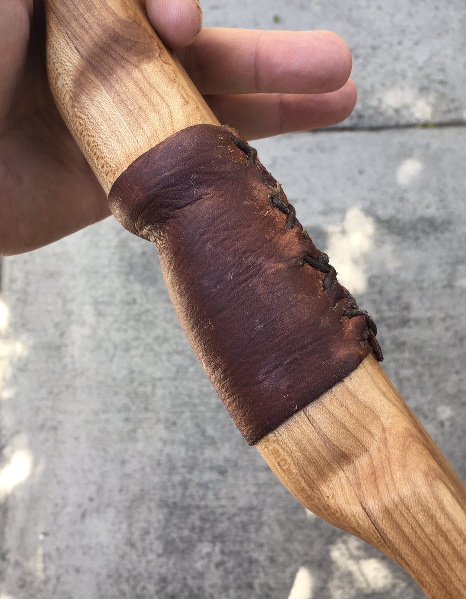 Glenn_R_Frank's tweet photo. Ok, I’m calling it done - at least until I start tinkering again. Will have it out at the target range tonight. #archery #bowyer #selfbow https://t.co/pQzVi4Omt2