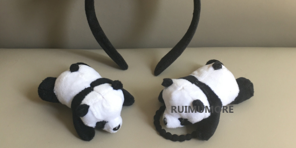 #panda Band Hair 3cm Panda Plush Stuffed toys buybybye.eu/band-hair-3cm-…