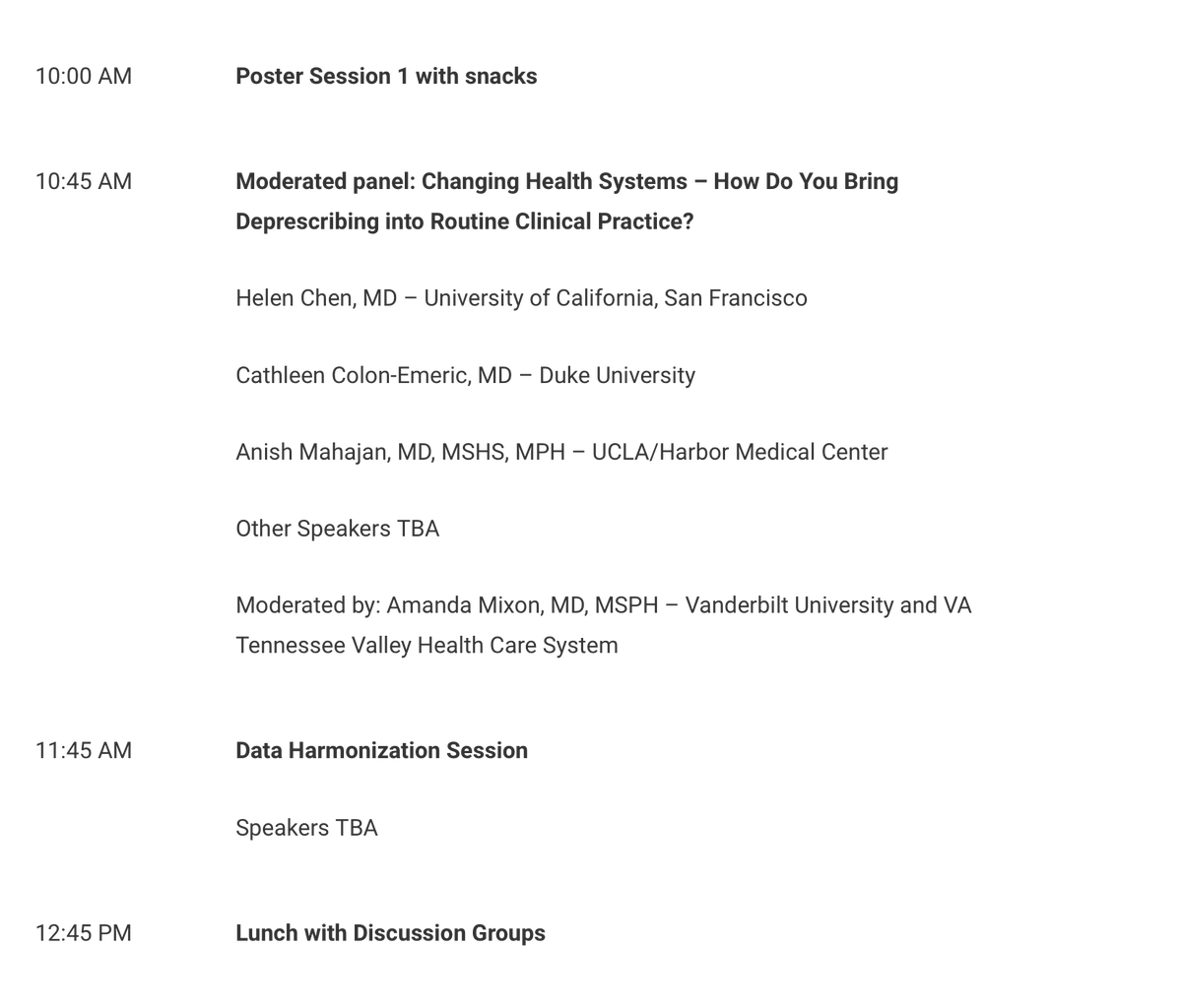 DeprescribeUS's tweet photo. 📣#USDeN2023 is less than a month away! 

Annual Meeting: May 3, 2023
Long Beach, California

Take a look at the amazing agenda with all-star presentations!

Haven't registered yet? 

You can take care of that here: https://t.co/HqtP5f8hqL https://t.co/p7k8ckXWD9