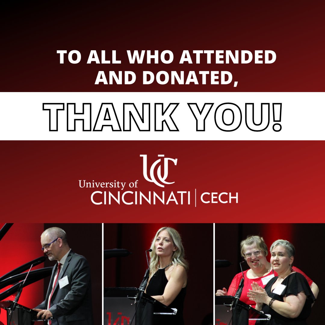 UC_CECH's tweet photo. The 6th Red and Black Blast celebrated the TAP, CEES, and IMPACT programs within ATS. ATS recognized outstanding faculty, students, and alumni, raising $90K+ for students with disabilities. Support ATS here: https://t.co/MOLllW1SRR #CECHCelebration #ATSUC https://t.co/oNaZNaeMBw
