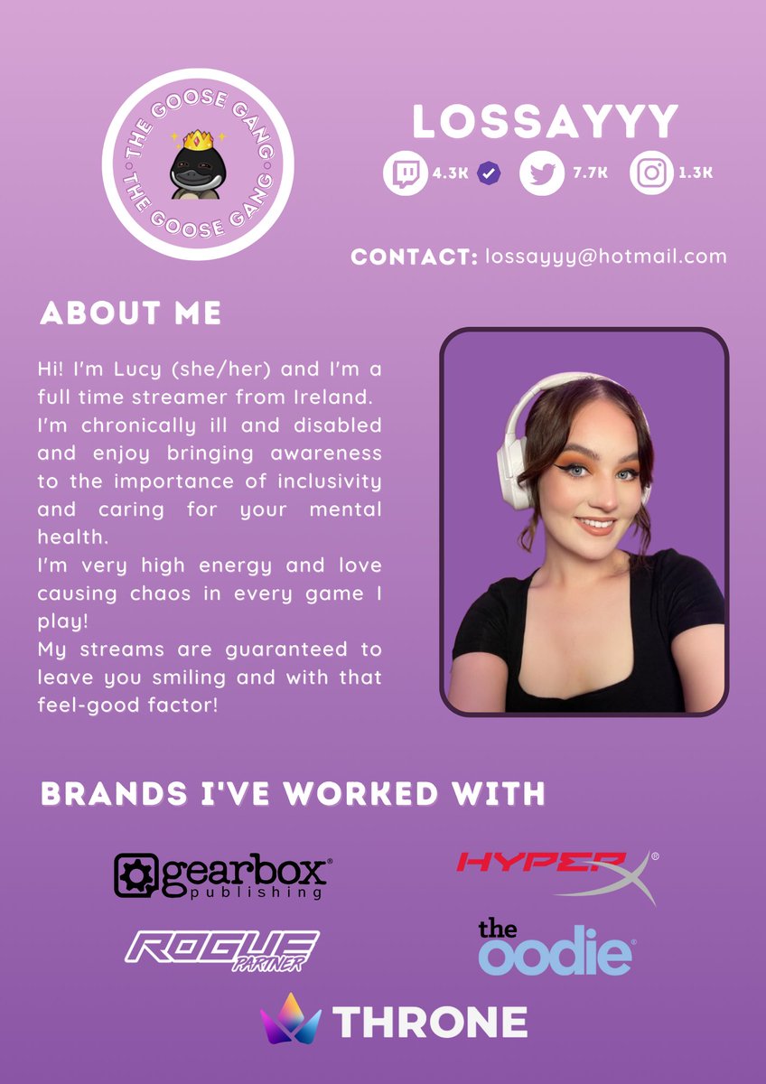 Now that I'm a ✨Twitch Partner✨, I thought I'd redo this media pic!

If any companies/brands would like to work with myself, contact me here: lossayyy@hotmail.com

#twitch #twitchpartner #twitchstreamer
