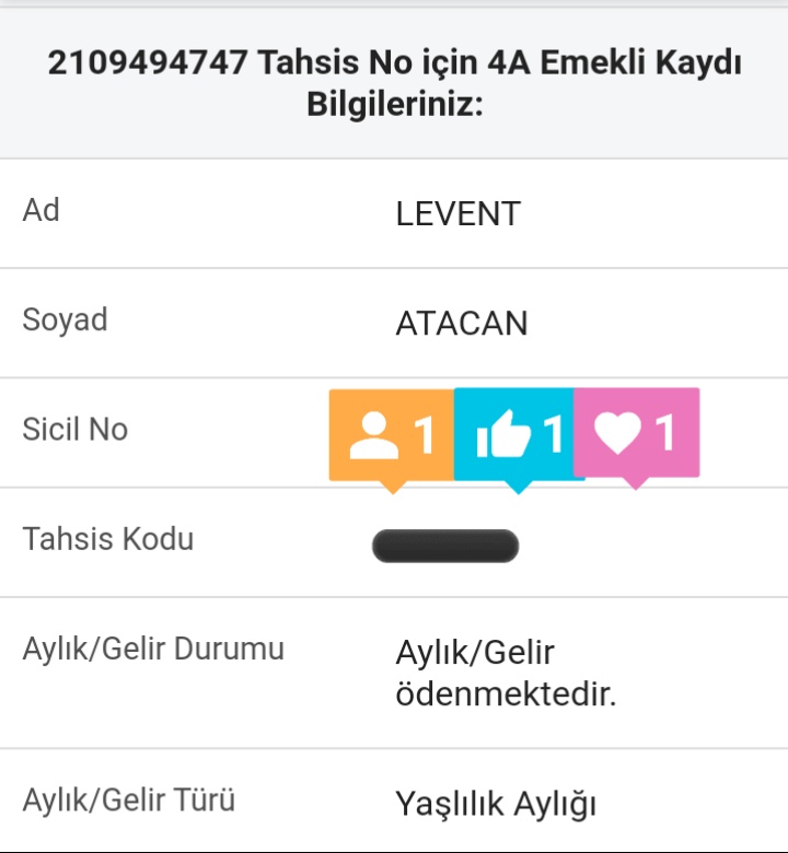 VEEEEEEEEE ...‼️
YILLARDIR VERDİĞİMİZ MÜCADELE SONUNDAAAA ..‼️
EMEKLİYİMMMMMMMM ...😎
ALLAH HEPİNİZE NASİP ETSİN EN KISA ZAMANDA İNŞALLAH 🙏

#EmeklilikteYaşaTakılanlar