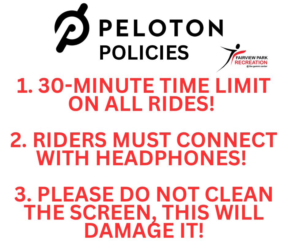 Today we welcome two new additions to the Gemini Center Fitness Floor family. And like all children, it comes with rules on how to play nice with others and to take care of them to keep them healthy! 

**@onepeloton membership is not required to use it**