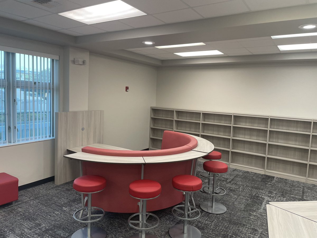 KWHSLibrary's tweet image. On National School Librarian Day, my new library is completed!!