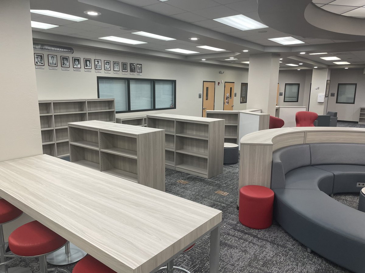 KWHSLibrary's tweet image. On National School Librarian Day, my new library is completed!!
