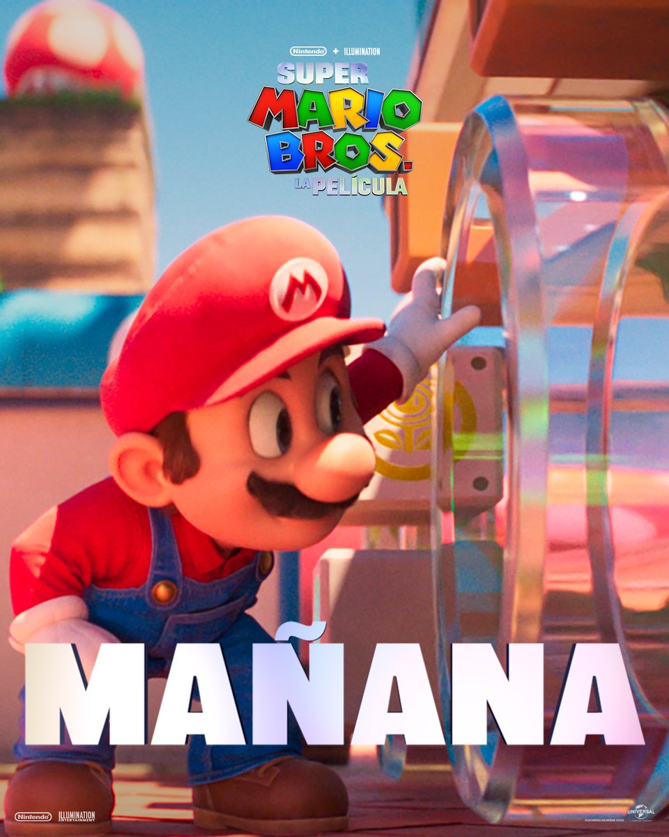 La aventura más esperada del año está por comenzar. Deslízate a tu cine favorito a ver #SuperMarioBrosLaPelícula, mañana en cines.