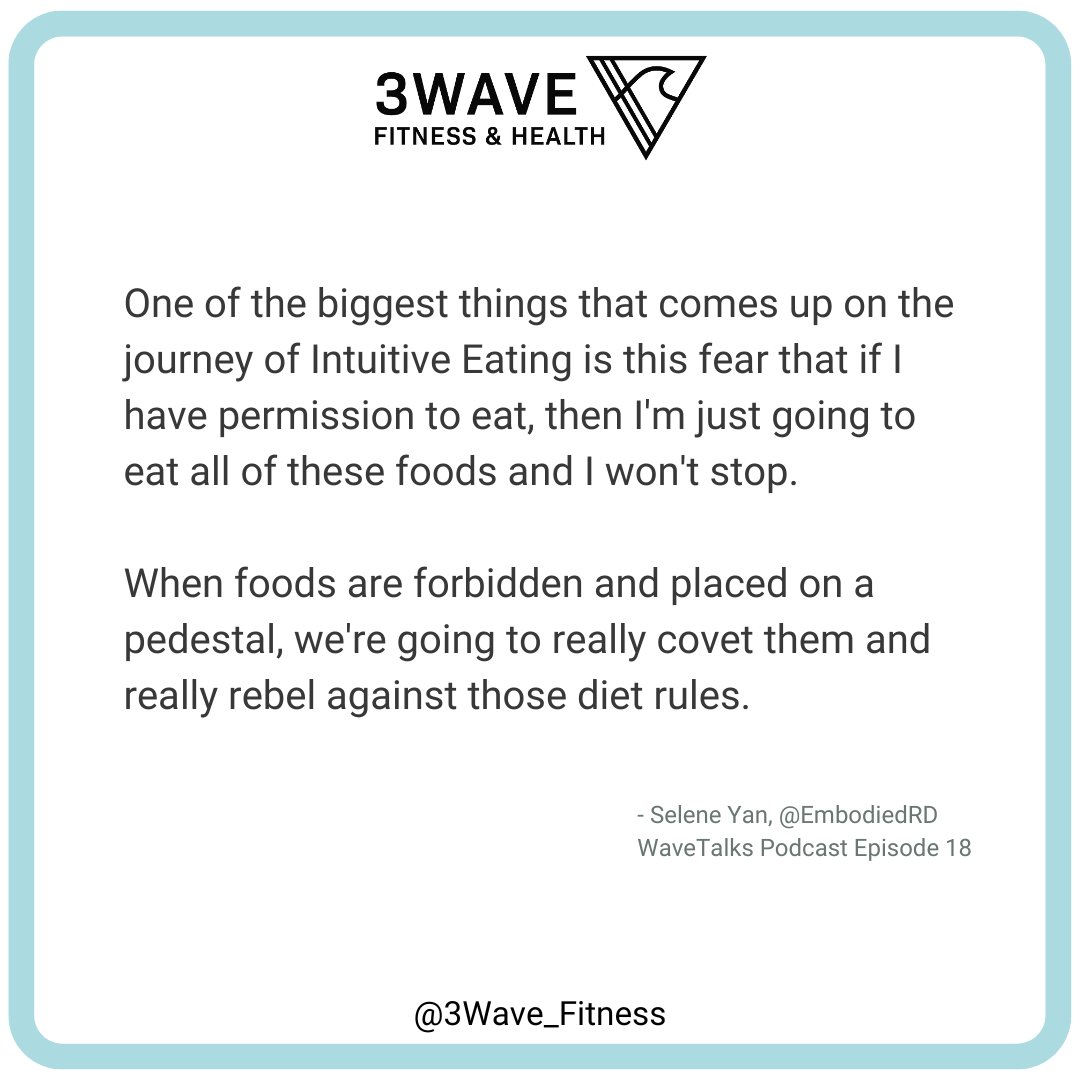 3Wave_Fitness's tweet photo. Intuitive Eating might sound pretty straight-forward, but it doesn’t take long for Selene (@embodiedRD) to dive into the complexities of diets, diet culture, food rules and food roles. 

Check out the podcast now!

https://t.co/StwdyP9lqN https://t.co/yf6e1LgFqU