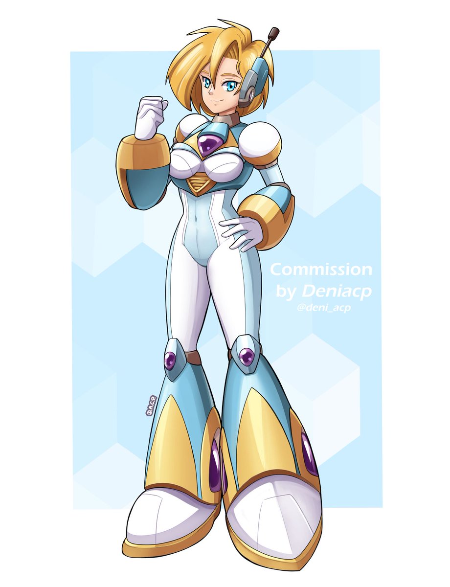 deni_acp's tweet image. Commissions for @DragonlordT990 and Pulmonox (Deviantart). Cindra and Laurel (OCs) are owned by Pulmonox. Thank you very much!

#megaman #rockman #reploid #navigators #robotgirl #oc #originalcharacter #originalcharacterart