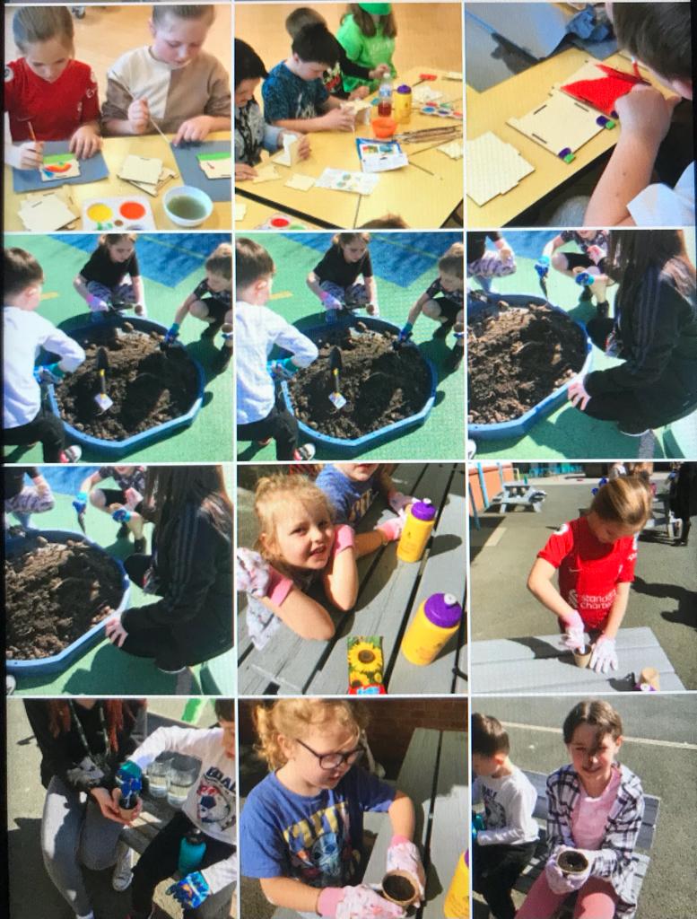 Holy_Trinity_CE's tweet photo. Day 2 of HAF completed! Plant pots painted, sunflowers planted, grass area cleared and prepped for our vegetable patch, one of six planter benches assembled, all finished off with a hearty Italian meatball lunch!(eaten so quickly we forgot the pictures!)#WR4C #HAF2023 https://t.co/OoPKT6yeIH