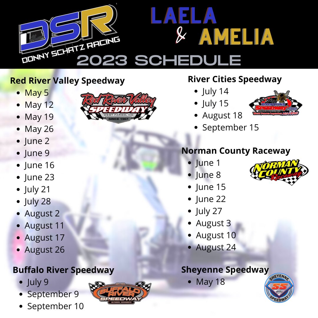 2023 Racing Schedule!