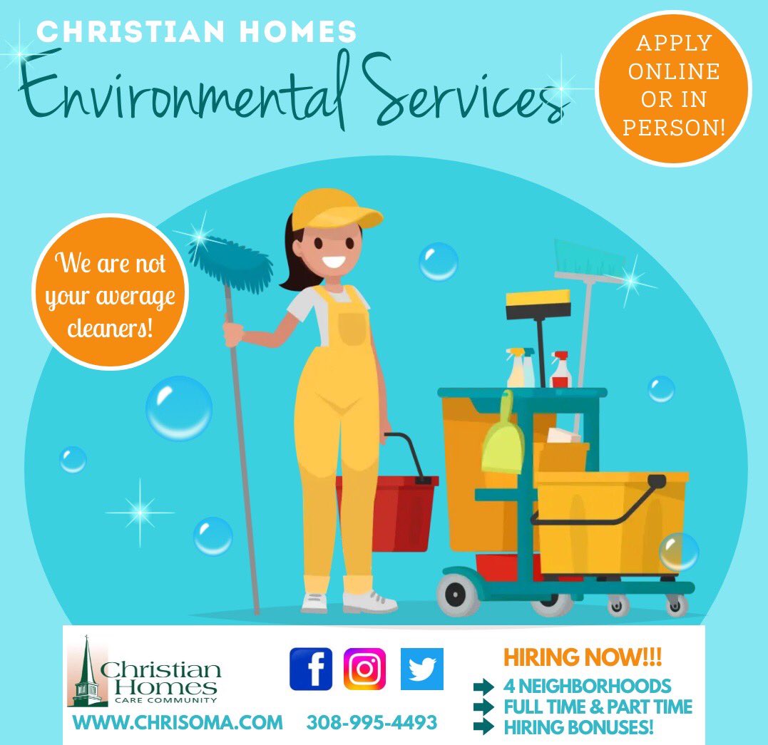 ChristianHomeNE's tweet photo. Apply in person or online at https://t.co/5lg6RWCB15! We would love to have you on our team!

#housekeeping #environmentalservices #cleaning #infectioncontrol #chcc #phelpscounty #holdrege #nebraska https://t.co/rrxgWE60P4