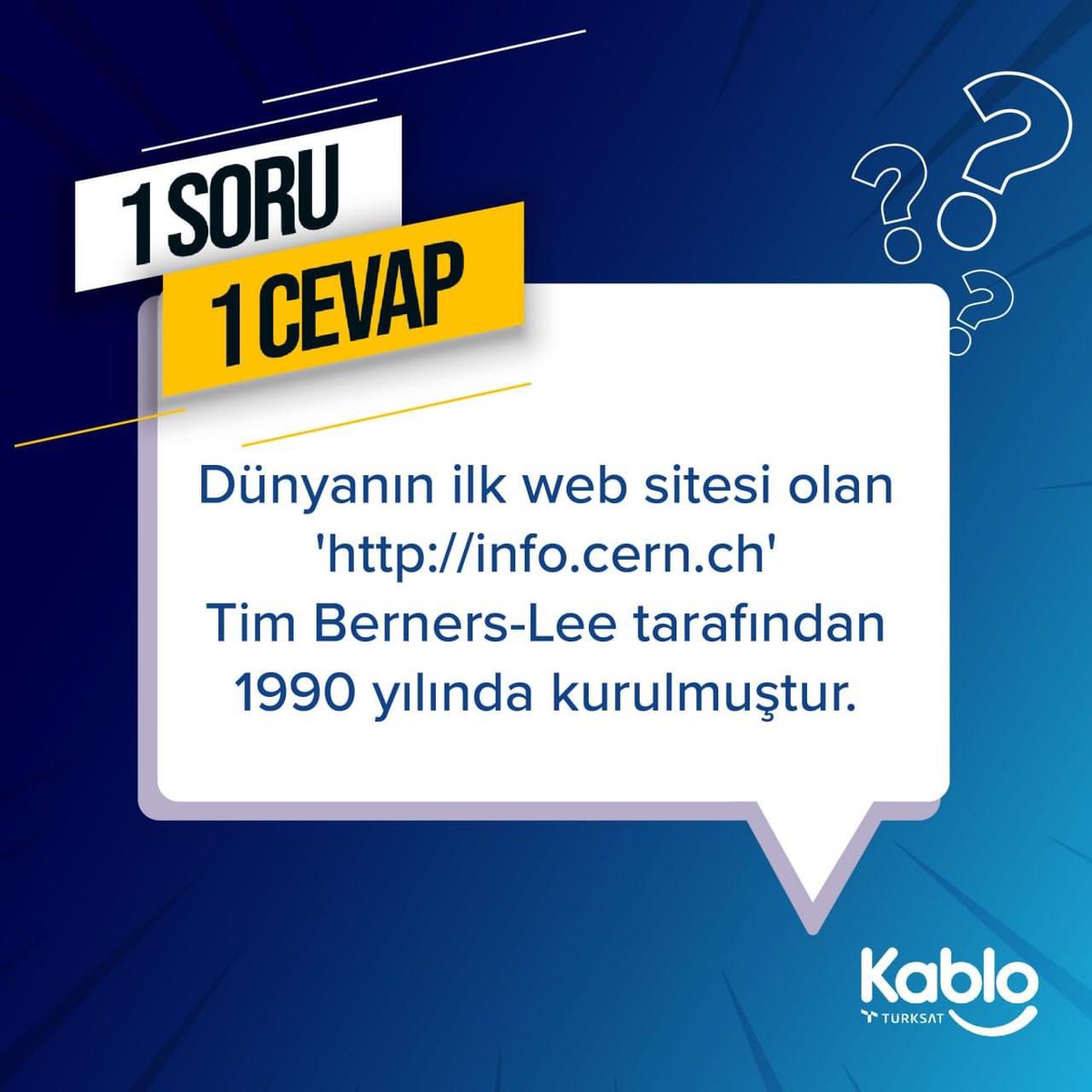 turksatkablo's tweet photo. Dünyanın ilk web sitesinin hangisi olduğunu ve ne zaman yapıldığını merak ediyorsan hemen yana kaydır!

#website #kablonet #kablotv https://t.co/E9UAeA0Fr6