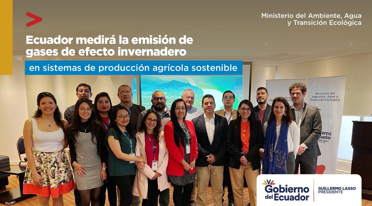 EcuadorMAE's tweet photo. NOTICIA | Se realizó la presentación oficial de la iniciativa “Definición e implementación piloto del sistema MRV (Medición, Reporte y Verificación) para las acciones relacionadas con los sistemas agroproductivos sostenibles”.

Lee más ➡️https://t.co/7EjBmzXgnL https://t.co/6akyA6DPdx