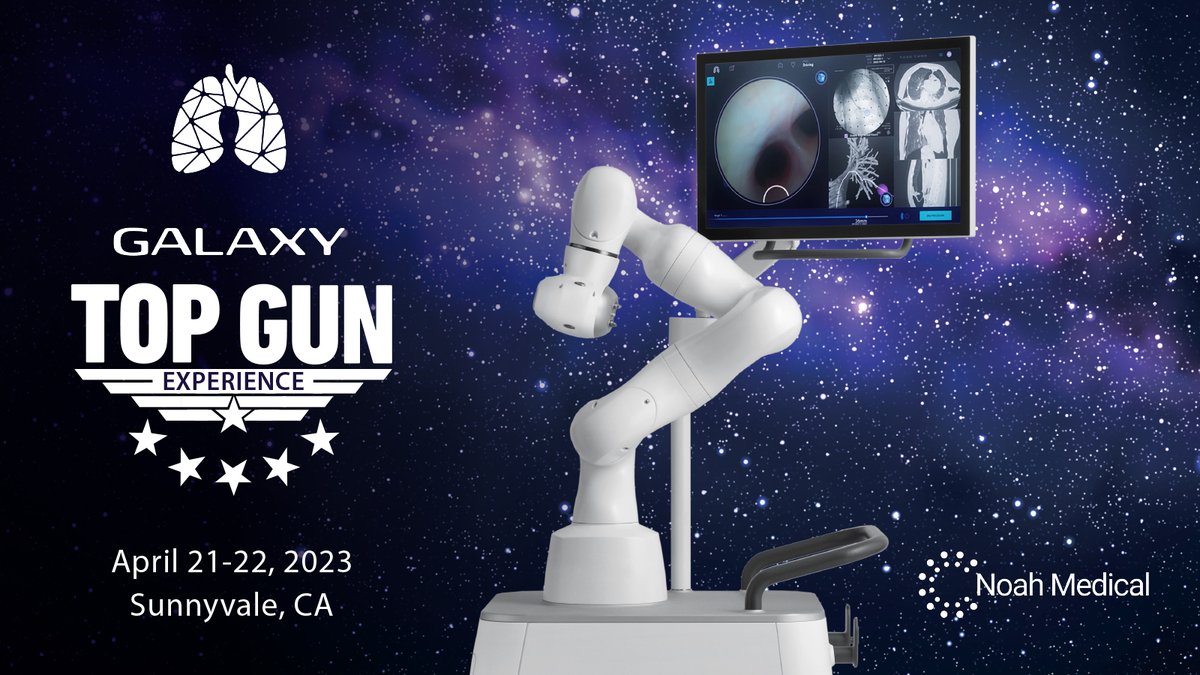 NoahMedical's tweet image. Experience the new frontier in robotic peripheral bronchoscopy! Join us April 21-22nd in a faculty-led event, held in Sunnyvale, CA , where you will be able to experience The Galaxy System™ &amp;amp; provide feedback on the product direction and portfolio.hubs.ly/Q01KgLTd0