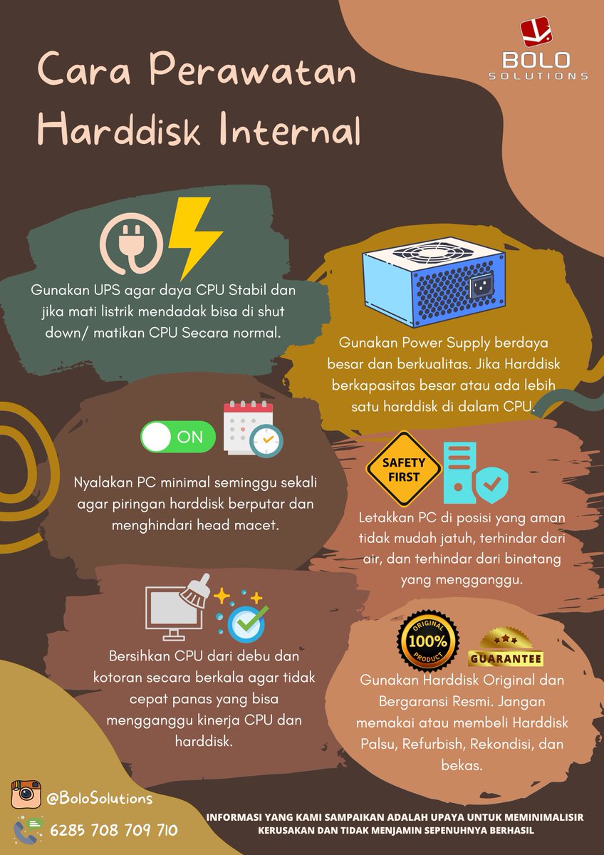 bolosolutions's tweet photo. Tips agar harddisk awet

#datarecoveryindonesia
#bolosolutions https://t.co/6GVqEecTAj