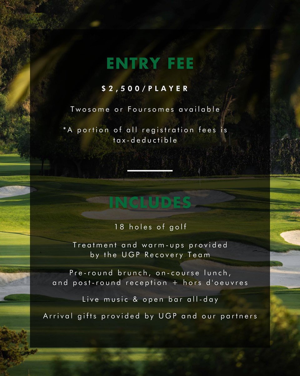 BulletinGolf's tweet photo. The 2nd Annual @ugpgolf Invitational at The Riviera Country Club benefiting @yocgolf is back on April 24th.

👀👀👀

Join the waitlist 👇 
https://t.co/5GHqW3WQDs

#UGPInvitational #TeamUGP #YouthOnCourse https://t.co/nd38D8okdW