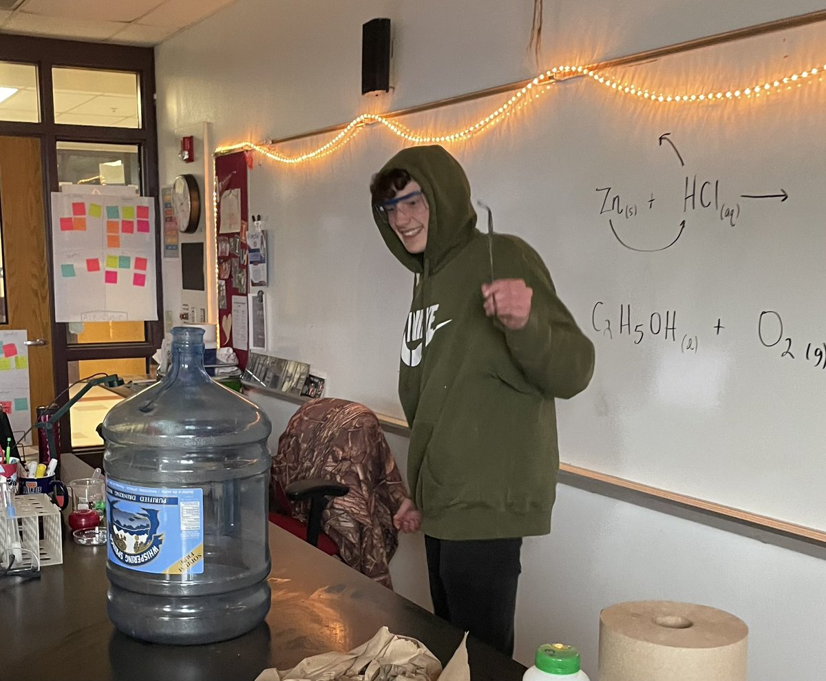 Today we started the students' favorite unit in Chemistry - Chemical Reactions! These student assistants had a blast helping me demonstrate some exciting exothermic reactions today! #RBscience #labskills #classof2025 #RocketScience #RBCHS #chemistry #chemicalreactions