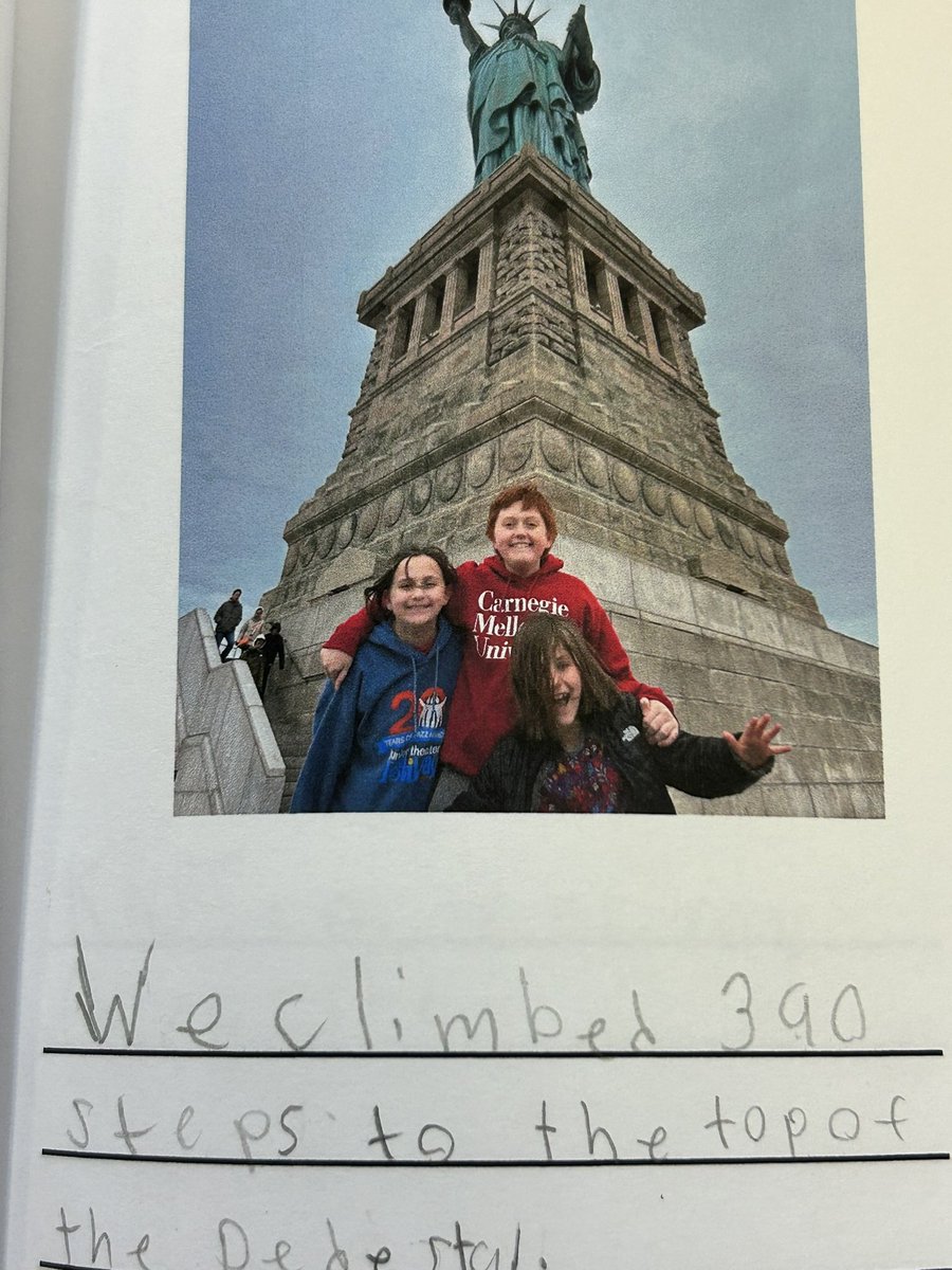 Absolutely loved the presentation given by one of the students in our class!  She made a scrapbook of her spring break.   Wonderful example how to incorporate learning in a family adventure. ❤️