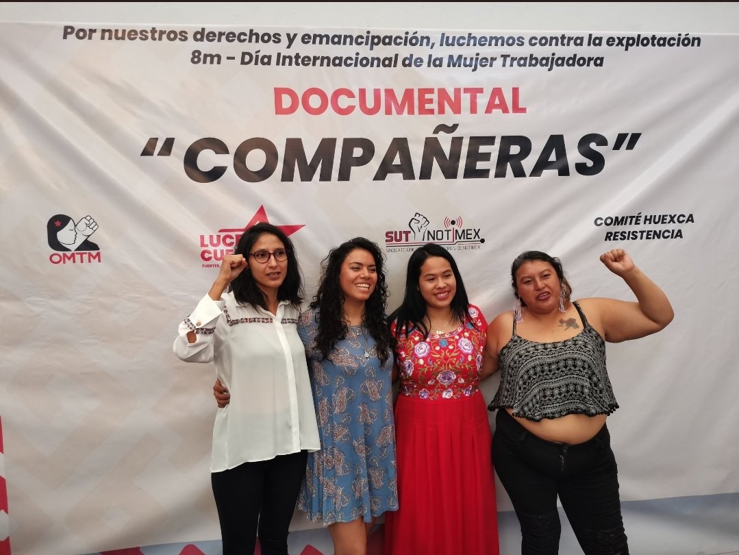 #ATENCION

El documental "Compañeras", que cuenta la historia de 3 mujeres al frente de luchas sociales, como <a href="/AdrianaUrrea_/">Adriana Urrea</a> que lidera la huelga en <a href="/Notimex/">Notimex</a>, fue seleccionado en la 2a. Muestra de Cine Independiente dirigido x mujeres, que organiza Cine Morelos y <a href="/CasonaSpencer/">La Casona Spencer</a>.