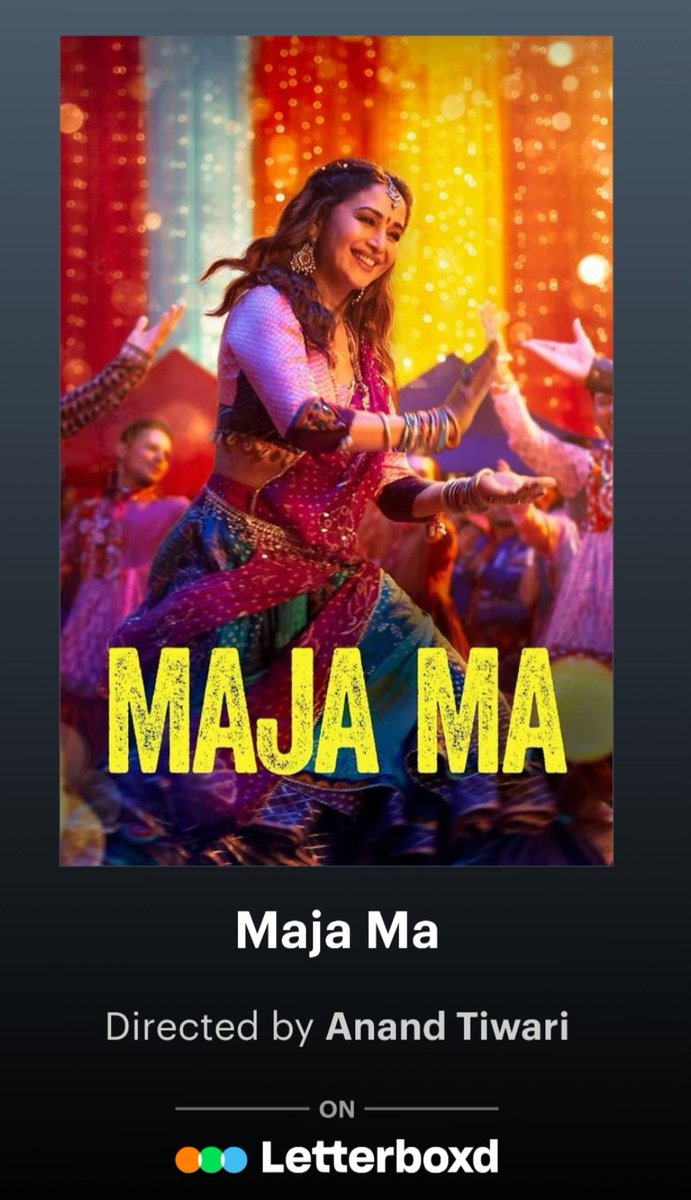 Just finished watching #MajaMa 🍿. What a great film full of colour, dancing & a important message ❤️🏳️‍🌈  definitely check it out on @PrimeVideo 🎥 Big fan of @MadhuriDixit 👏 x

#Bollywood #MadhuriDixitNene 
#Indianfilms #LGBTQfilms #LGBTQ+